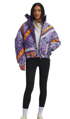 Free People Power House Puffer Jacket Insulated Geometric Printed Size Large NEW - Image 1 of 4
