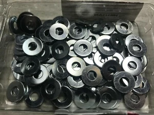 100 PC Zinc SAE #10 Flat Washers - Picture 1 of 3