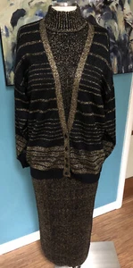 Tony Lambert Collections M Knit Sweater Suit, Skirt, Sweater & Cardigan Black - Picture 1 of 12