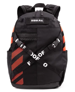 Roblox Premium RPM SB Skateboarding School Gamer Backpack Black Orange NEW - Picture 1 of 4