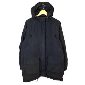 CAT Men's Parka Jacket Size M-L Black Military Stand Collar DOWN FILL - Picture 1 of 11