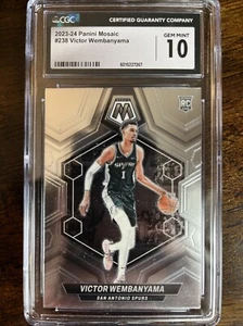 2023-24 Panini Mosaic Rookies Victor Wembanyama #238 CGC 10 Gem Mint Rookie RC - Picture 1 of 2