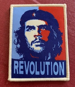 Cuba Revolutionist CHE GUEVARA Embroidered Loop Hook Patch Red&blue 6x8cm New - Picture 1 of 3