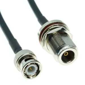 RG58 Coax BNC MALE to N FEMALE connector Lot RF ham radio Jumper coaxial cable - Picture 1 of 3