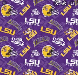 NCAA Louisiana State LSU Tigers Cotton Fabric 9×44 FREE SHIPPING - Picture 1 of 1