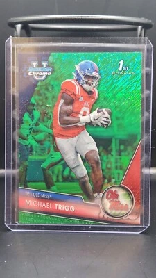 2023 Bowman Chrome U Michael Trigg Refractor Green #15/99 Ole Miss - Image 1 of 2