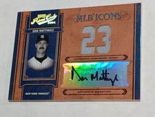 2004 PLAYOFF PRIME CUTS DON MATTINGLY AUTO JERSEY /23 MLB ICONS YANKEES