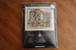 Dimensions Gold Collection TEDDY BEAR GATHERING Cross Stitch Kit #35115 Knutson - Picture 1 of 9