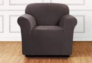 sure fit Stretch Chenille One Piece Chair Slipcover chocolate - Picture 1 of 1