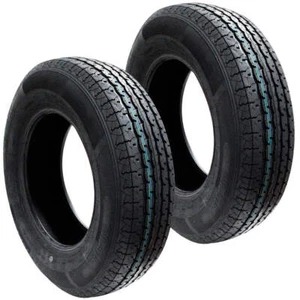 2PK ST205/75R15 Radial Trailer Tire 6 Ply Load Range C 205 75 15 - Picture 1 of 5