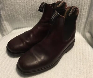 Blundstone Chelsea Boots Men's Size 7.5 Leather Ankle Square Toe - Picture 1 of 13