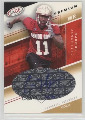 2005 SAGE Premium Action Auto Gold /50 Craphonso Thorpe #A17 Rookie Auto RC - Image 1 of 2