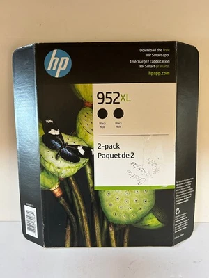 Paquete de 2 cartuchos de tinta HP 952XL negros sellados febrero 2025 Foto 1 de 3