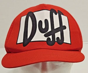 The Simpsons Duff Beer Red Flex Fit Hat Cap - Not Licensed - Adult Cosplay - Picture 1 of 6
