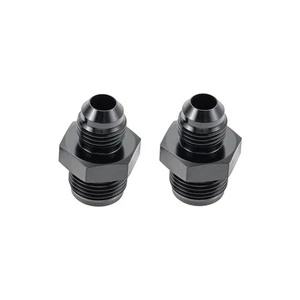 2 Pcs 6AN Male to 11/16-18 6061-T6 Inverted Flare Adapter Fitting Connectors - Picture 1 of 6