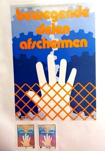 85113 - NETHERLANDS Workplace Safety Poster+2 Poster stamps 1970's -PROTECTION - Picture 1 of 5