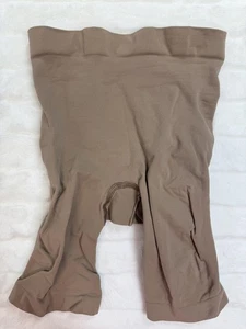 Skims Sculpting Mid Thigh Shorts Womens 2X Cocoa High Waist Shapewear Nude Brown - Picture 1 of 3