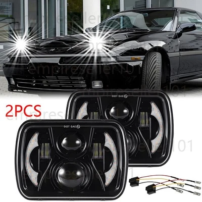 Par de faros LED DRL 5X7" 7x6" para Toyota Supra y para Chevy Corvette 1984-96  Foto 1 de 4