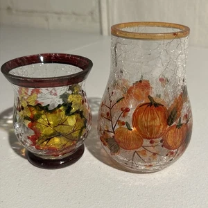 Crackle Kerzenständer Herbstdeko - Bild 1 von 14