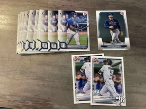 (21) WANDER FRANCO BOWMAN ROOKIE CARD LOT RAYS - Picture 1 of 1