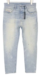 Diesel D-Eetar 081AK Herren Enge Jeans W32/L32 Blau Stretch Karotte Alter Look - Bild 1 von 8