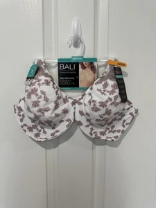 Bali Passion For Comfort Minimizer Underwire Bra DF3385 White Floral Size 34DD - Picture 1 of 9