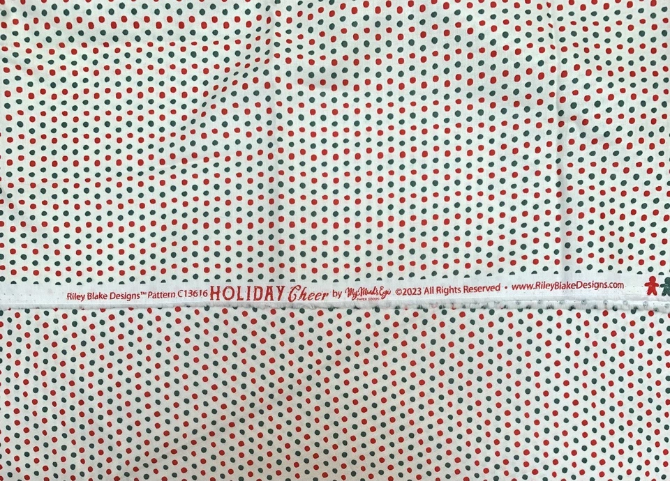 Holiday Cheer by My Mind's Eye for Riley Blake Designs Irregular Dot C13616  - Image 1 of 2