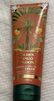NEW BATH & BODY WORKS GOLDEN MANGO LAGOON BODY CREAM-8 FL OZ - Image 1 of 2