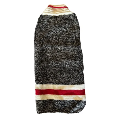 Chilly Dog 100% Wool Hand knit Boyfriend Sweater Shawl Collar Classic Fair Trade - Image 1 of 4