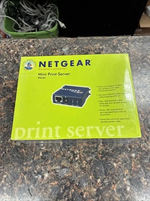 NETGEAR PS101 Mini Print Server Parallel to Ethernet – NEW Sealed Box - Image 1 of 4