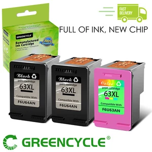 2PK 63XL Black & 1PK Color Ink Cartridge For HP ENVY 4520 4526 DESKJET 3635 3632 - Zdjęcie 1 z 9