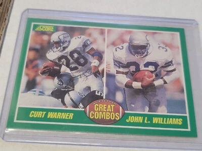 C. WARNER / JL WILLIAMS 1989 Score #278.    SEAHAWKS - Top Loaded SET BREAK - Image 1 of 2