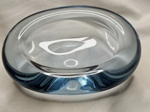 Holmegaard – Pale Blue Danish Glass Oval Bowl/Signed Per Lutken 1962 Designer - Picture 1 of 23