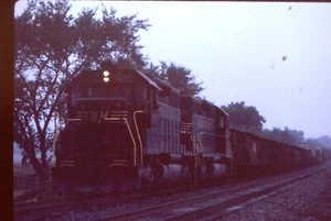 WM-Western Maryland SD40 #7473 coal train @ Mt.Holly Springs PA-1971 Kodak slide - Picture 1 of 2