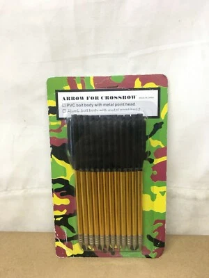 12 Pack Arrow For Crossbow PVC Bolt Body w/ Metal Point Head - Image 1 of 3