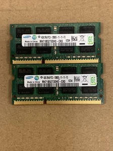 SAMSUNG 8GB (2x4GB) DDR3 PC3-12800S SO-DIMM LAPTOP MEMORY RAM M471B5273DH0-CK0 - Picture 1 of 2