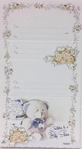 Baby Shower Invitations Teddy Bear Boy Themed Party Supplies 8 Count - Picture 1 of 2