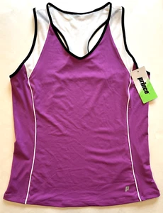 NEW Prince Women's L Wicking Match Fashion Racerback Tennis Tank Top Pink Candy - Picture 1 of 6