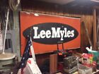 Vintage Large Sign Lee Myles Muffler   Huge Metal Sign 4X8 Real Nice -Look Now