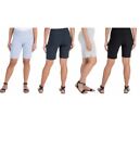 New!! Hilary Radley Women's 9" Inseam Bermuda Pull-On Shorts Black Size Small