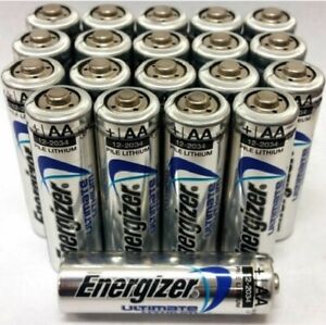  20 Qty Energizer Ultimate Lithium 1.5 V AA Batteries Extreme Performance 2042