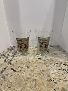 2 Coca Cola Archives Turn Of The Century Replica 16oz. Flair Top Glass Tumblers  - Picture 1 of 7