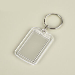 20pcs For Storing Picture Clear Acrylic Student Photo Keychain With Split Ring