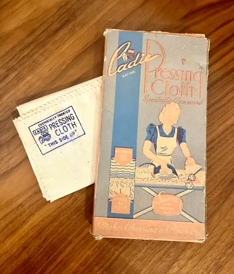 RARE Vintage 1950s PRESSING CLOTH Unused Cadie Chemical Processed Ironing - Image 1 of 4