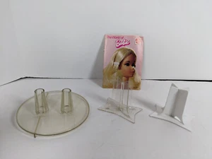 Vintage 1966 1970 Matel Barbie Stands and 1972 issue of The World of Barbie - Picture 1 of 22