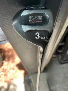Black Plasma Golf Club #3 15.5 Degree Golf Wood Driver Light Weight Graphite-S - Picture 1 of 3