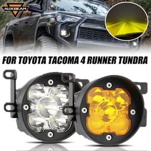 AUXBEAM Front Bumper 3" LED Fog Lights w/ Covers For 10-22 Toyota 4Runner Tundra - Picture 1 of 12