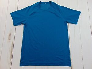 Lululemon Men's Blue Green Metal Vent Short Sleeve T-shirt Top Medium M Athlete