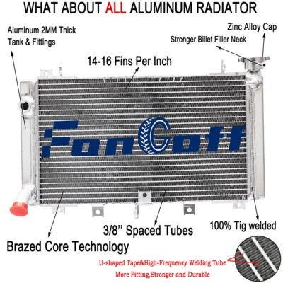 Radiador de aluminio Fongoff apto 1999-2007 2000 2005 2006 Suzuki HAYABUSA GSXR1300 Foto 1 de 4