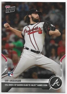2021 Topps Now Ian Anderson RC #1007 Braves NLCS Game 6 4Ks in 4 IP PR: 1,033 - Picture 1 of 2